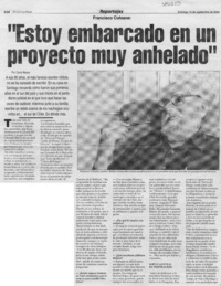 "Estoy embarcado en un proyecto muy anhelado"  [artículo] Carla Mosso