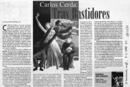 Carlos Cerda, tras bastidores  [artículo] Javier Edwards Renard