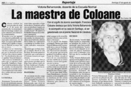 La maestra de Coloane  [artículo] Carlos Olguín