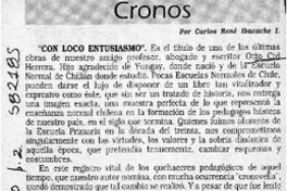 Con loco entusiasmo  [artículo] Carlos René Ibachache I.