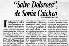 "Salve dolorosa", de Sonia Caicheo  [artículo] Juan Antonio Massone