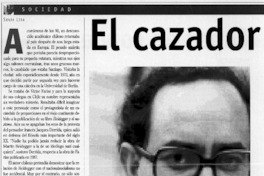 El cazador cazado  [artículo] Sonia Lira