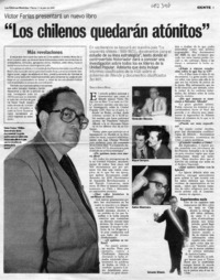 "Los chilenos quedarán atónitos"  [artículo] Orietta Santa María