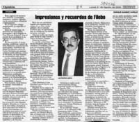 Impresiones y recuerdos de Filebo  [artículo] Enrique Ramírez Capello