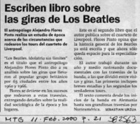 Escriben libro sobre las giras de Los Beatles  [artículo] Sebastián Urzúa