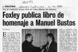 Foxley publica libro de homenaje a Manuel Bustos  [artículo] Vicky Abarca