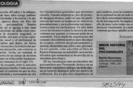 Breve historia del psicoanálisis  [artículo] Fernando Lolas Stepke