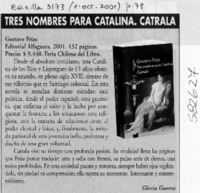 Tres nombres para Catalina. Catrala  [artículo] Gloria Guerra