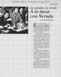 A la mesa con Neruda  [artículo] Luis Alberto Mansilla