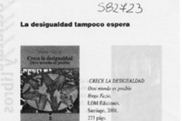 La Desigualdad tampoco espera  [artículo] Tito Durán