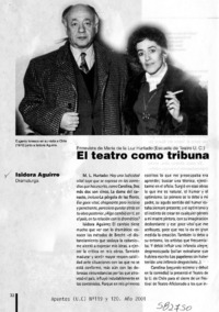 El teatro como tribuna  [artículo] María de la Luz Hurtado