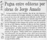 Pugna entre editoras por obras de Jorge Amado