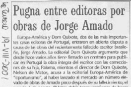 Pugna entre editoras por obras de Jorge Amado