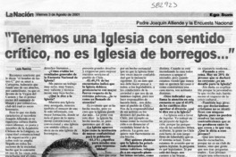 "Tenemos una Iglesia con sentido crítico, no es Iglesia de borregos"  [artículo] Leyla Ramírez