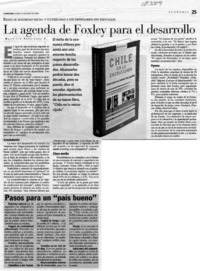 La agenda de Foxley para el desarrollo  [artículo] Mauricio Rodríguez K.