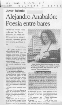Alejandro Anabalón, poesía entre bares (entrevista)