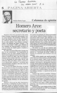 Homero Arce, secretario y poeta