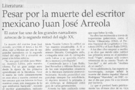 Pesar por la muerte del escritor mexicano Juan José Arreola