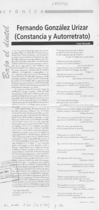 Fernando González Urízar  [artículo] Jorge Nawrath