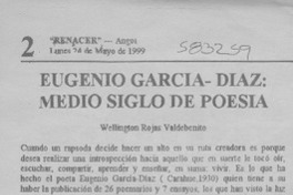 Eugenio García-Díaz, medio siglo de poesía  [artículo] Wellington Rojas Valdebenito