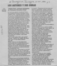 Los autores y sus obras  [artículo] Matías Rafide