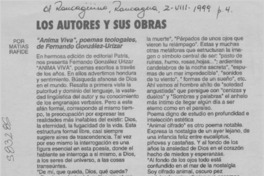 Los autores y sus obras  [artículo] Matías Rafide