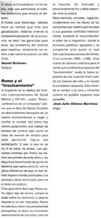 Romo y el "insulzamiento"