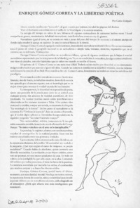 Enrique Gómez-Correa y la libertad poética  [artículo] Carlos Delgado