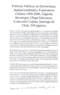 Políticas públicas en democracia