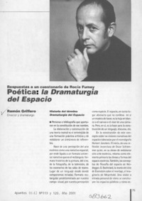 Poética, la dramaturgia del espacio  [artículo] Rocío Fumey