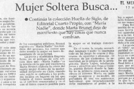 Mujer soltera busca --