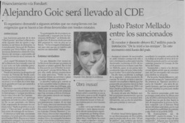 Alejandro Goic será llevado al CDE  [artículo] Verónica San Juan