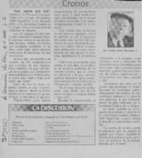 Del amor sin fin  [artículo] Carlos René Ibacache I.