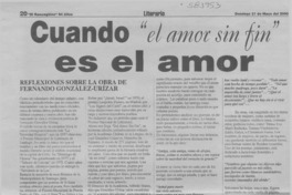 Cuando "el amor sin fin" es el amor  [artículo] Héctor González V.