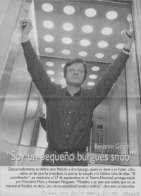 "Soy un pequeño burgués snob"  [artículo] Pedro Labra H.