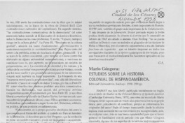 Estudios sobre la historia colonial en hispanoamérica  [artículo] EJA
