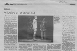 Altibajos en el ascensor  [artículo] Enrique Ramírez Capello