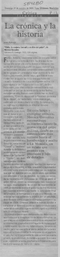 La crónica y la historia  [artículo] Javier Aspurúa
