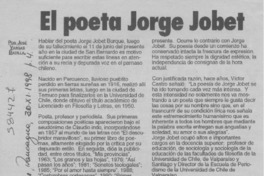 El poeta Jorge Jobet  [artículo] José Vargas Badilla