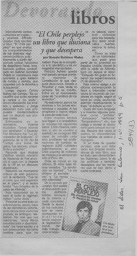 "El Chile perplejo" un libro que ilusiona y que desespera  [artículo] Gonzalo Gutiérrez Muñoz