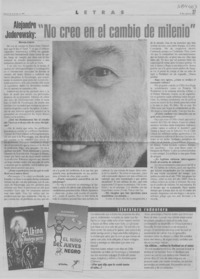 "No creo en el cambio del milenio"  [artículo] Marcelo Cabello