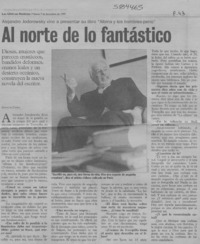 Al norte de lo fantástico  [artículo] Gerardo Cañas