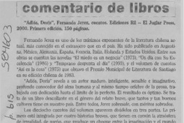 Adiós, Doris  [artículo] Antonio Rojas Gómez