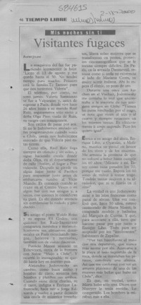 Visitantes fugaces  [artículo] André Jouffé