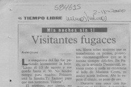 Visitantes fugaces  [artículo] André Jouffé