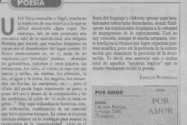 Por amor  [artículo] Ignacio Guerrero