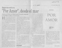 "Por amor", desde el mar
