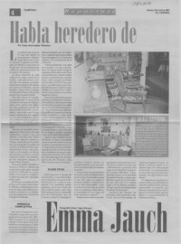 Habla heredero de Emma Jauch  [artículo] César Hormazábal Villalobos
