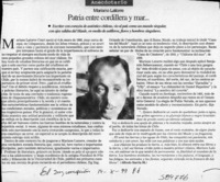 Patria entre cordillera y mar  [artículo] Alfredo Barría M.