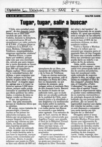Tugar, tugar salir a buscar  [artículo] Walter Garib